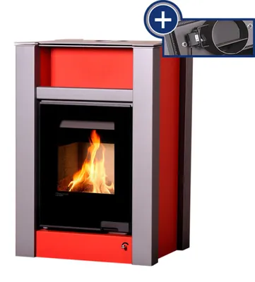 Image de HS FLAMINGO poêle-cheminée AQUAFLAM VARIO LEND 11/5 kW - rouge - contrôle électronique