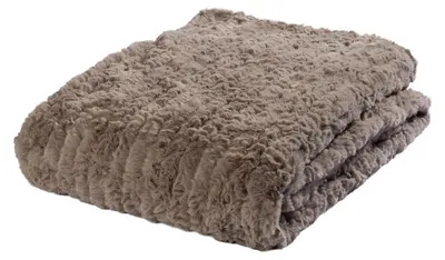Produktbild von Wohndecke - 150 x 200 cm - Taupe - Polyester - in Flauschoptik