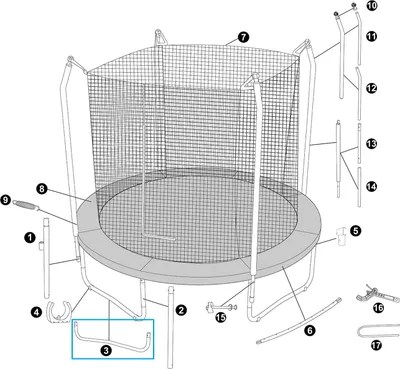 Produktbild von Bestway® Ersatzteil Beinsockel für Bestway® Xtreme Air™ Trampolin, Ø 305 x 255 cm