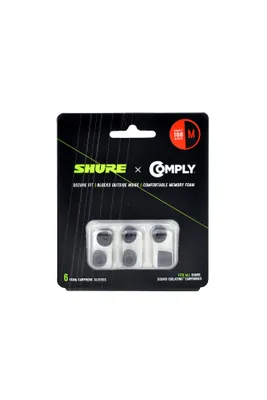 Image de Shure EACYF1-6M, Embouts pour écouteurs intra-auriculaires, Mousse, Noir