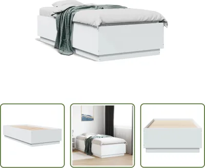 Produktbild von The Living Store Bettgestell Weiß 90x190 cm Holzwerkstoff