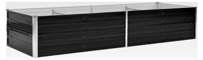 Produktbild von Hochbeet aus Metall für Balkon und Garten, anthrazit, 240 x 80 x 45 cm, verzinkter Stahl