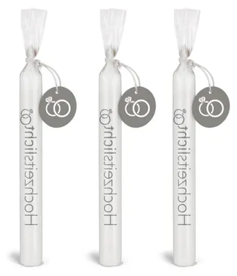 Produktbild von Wünschelicht Kerze 'Hochzeitslicht' - Silber Kerzenset 3er Set