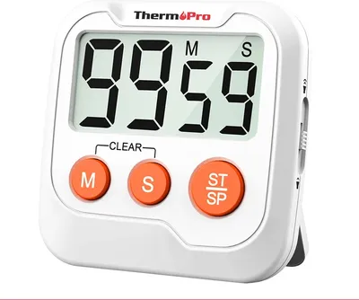 Produktbild von ThermoPro TM03 Digitaler Küchentimer, magnetisch, großes Display, 99 Min. 59 Sek., einstellbare Lautstärke