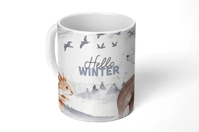 Produktbild von KitchenYeah® Tasse Kaffeetasse Kaffeebecher 350 ml Winter - Fuchs - Schnee Teetasse - Fototasse - Becher - Keramikbecher - Teebecher - Kaffeetasse - Bürotasse