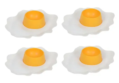 Produktbild von 4X EIERBECHER Spiegelei aus Kunststoff Eierständer Eierhalter Eierbehälter 61