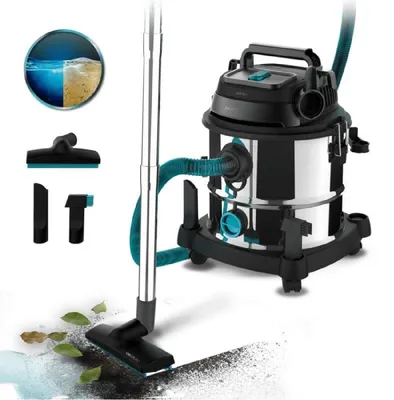 Image de Aspirateur Cecotec Conga Rockstar Wet & Dry Steel Neo, pour liquides et solides, réservoir de 20 litres. 1400W, 22 kPa
