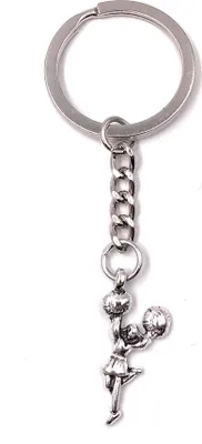 Produktbild von Onwomania Schlüsselanhänger Cheerleader Frau Tanzen Sport Metall Anhänger Charm
