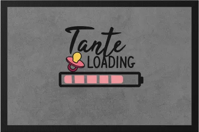 Produktbild von Tante Loading   für werdende Tanten zur Geburt Babynews Nichte Neffe Ich werde Tante Geschenk Fußmatte