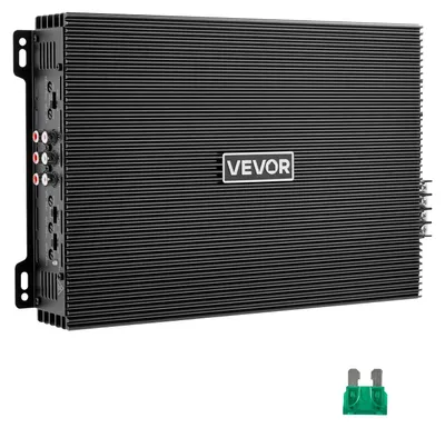 Obrázek produktu pro VEVOR 4kanálový zesilovač do auta, koncový stupeň třídy AB, možnost přemostění, max. 4 x 200 W při 4 ohmech / 4 x 400 W při 2 ohmech, vysoce výkonný zesilovač pro SUV, pick-upy, terénní vozy, vícekanálový audio zesilovač