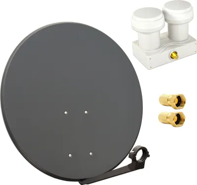 Produktbild von PremiumX SAT Anlage 80cm Antenne Single Monoblock LNB WE 2x F-Stecker