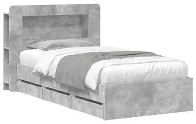Obrázek produktu pro Rám postele s úložným prostorem Betonově šedá 80 x 200 cm
