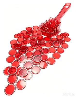 Imagen del producto de Juego de bingo magnético, de plástico, color rojo, ideal para jugar en familia o con amigos durante el tiempo libre