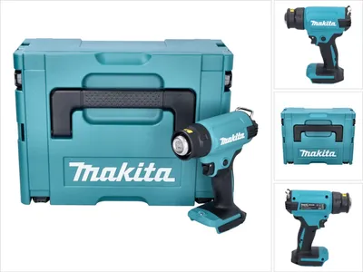 Zdjęcie produktu dla Akumulatorowy pistolet na gorące powietrze Makita DHG 180 ZJ 18 V 550 °C + Makpac - bez akumulatora, bez ładowarki