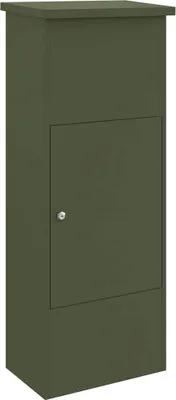 Produktbild von vidaXL Paketdrop-Box mit Speicher Olivgrün 44,5 x 29 x 110,5 cm Stahl