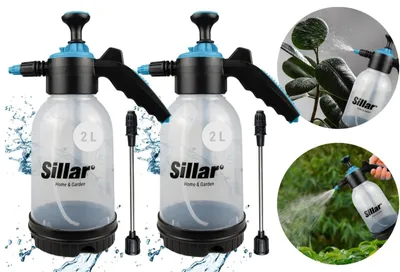 Obrázok produktu pre Sillar 2x ručný postrekovač s objemom 2 litre, vrátane trysky – ergonomický, chemicky odolný, univerzálny