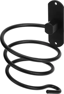 Produktbild von Badezimmer-Haartrockner Halter, Wandmontage, Badezimmer-Haarpflege-Werkzeughalter, Fönhalter, Aluminium, Barbershop, Schwarz
