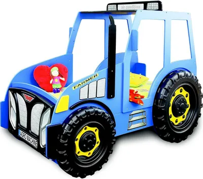 Produktbild von Bauer Farmer Truck Kinder Kinderbett Jugendbett Bett Traktor Blau Neu Betten