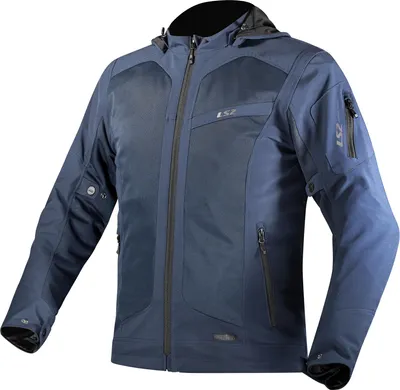 Produktbild von LS2 Bolton Air wasserdichte Motorrad-Textiljacke, dunkelblau, XL