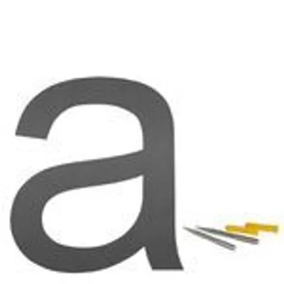 Produktbild von Edelstahl Hausnummer Buchstabe "a" Schrift Arial Anthrazit Matt 20cm V2Aox