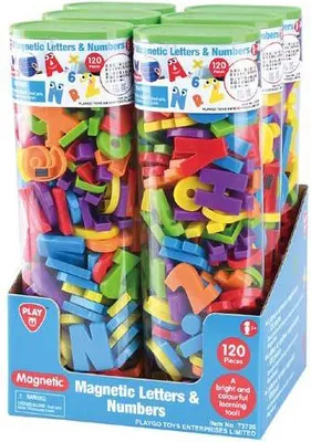 Produktbild von Playgo Magnetbuchstaben und -zahlen, 120-teilig.