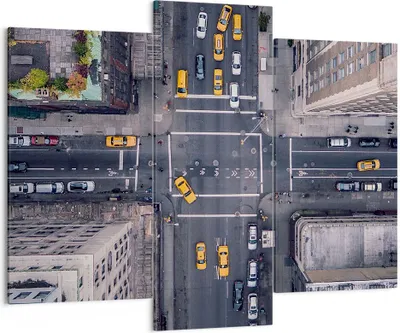 Produktbild von Bild auf Leinwand - Leinwandbild - New York Straße - 130x100cm - Wand Bild - Wanddeko - Wandbilder - Leinwanddruck - Bilder - Kunstdruck - Wanddekoration - Leinwand bilder - Wandkunst - CB130x100-3429