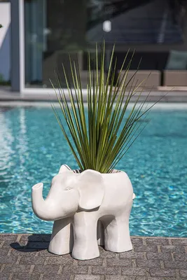 Produktbild von Gilde Übertopf, Fiberglas, Magnesia, beige, VE 1, L. 26.5 cm, B. 58.5 cm, H. 42 cm 52996 4063387529966