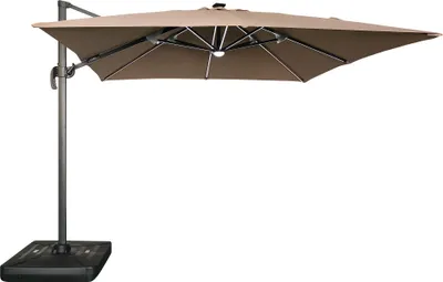 Obrázek produktu pro Zahradní slunečník Houseland Vexon s LED osvětlením 300x300 cm světle hnědý
