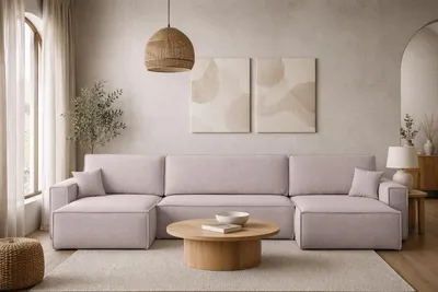 Produktbild von Kaiser Möbel Ecksofa mit schlaffunktion und bettkasten, Eckcouch BEST U XL stoff Verita Beige