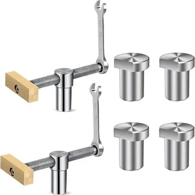 Productafbeelding van Werkbankklemmen 20 mm - met 4 bankhonden - verstelbare bureauclips - voor snelle positionering
