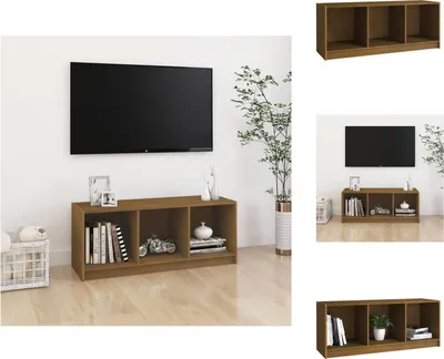 Produktbild von vidaXL TV-Schrank Honigbraun 104x33x41 cm Massivholz Kiefer -  TV-Möbel