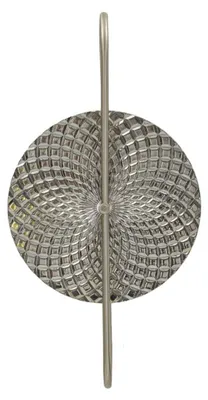 Obrázok produktu pre Strieborná nástenná lampa zo skla a postriebreného železa, 28 × 15 × 54 cm