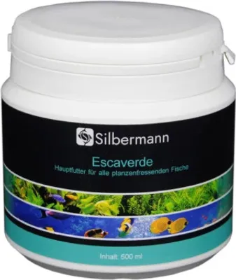 Produktbild von Silbermann Escaverde - Hauptfutter für alle pflanzenfressenden Meer- und Süwasserfische (500 ml), SIM 122