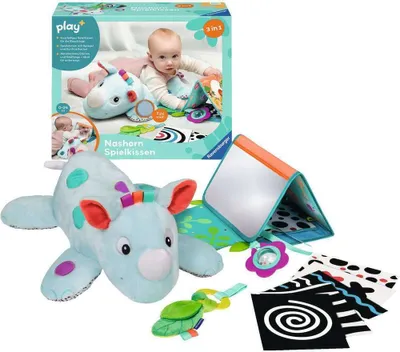 Produktbild von Play+ Nashorn Spielkissen (für die Bauchlage)