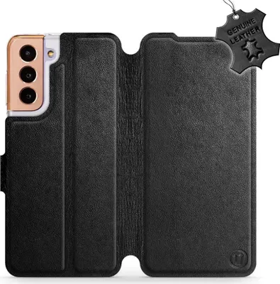 Produktbild von Echtleder Handyhülle für Galaxy S21, Mobiwear Leather, Schwarz