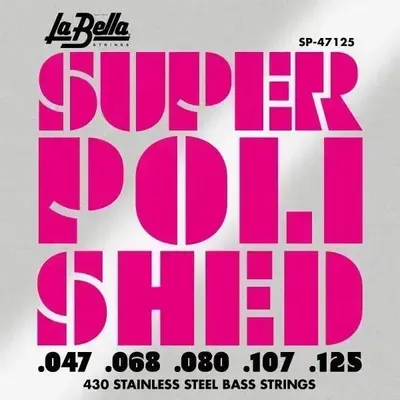 Zdjęcie produktu dla La Bella SP-47125 Super Polished 5 47-125 Struny do gitary basowej 5-strunowej