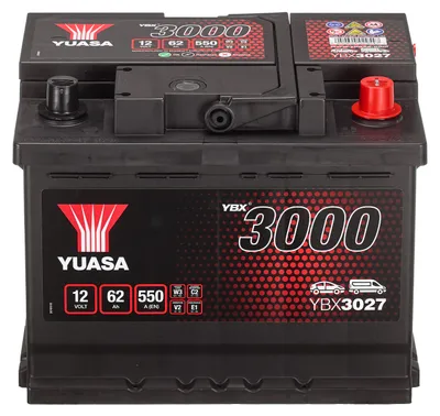 Produktbild von YUASA YBX3000 Starterbatterie 12V 62Ah 550A/EN L2 für Auto LKW Batterie