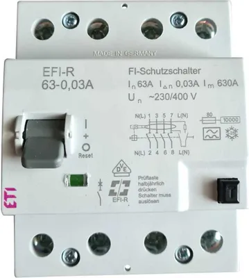 Produktbild von as-Schwabe ETI-Fehlerstromschutzschalter FI-Schutz 4-polig 63A 30mA Typ A IP20