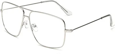 Produktbild von VeyRey-Brille mit klaren Gläsern Quadrat Eileen Silber-