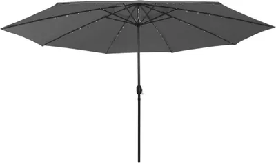Zdjęcie produktu dla Parasol ogrodowy z LED, 400 cm, antracytowy