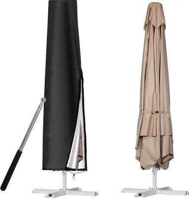 Obrázek produktu pro VORHOT Obal na slunečník, Ø 1–3 m, tkanina 210D Oxford, plachta s tyčí, voděodolný, odolný proti UV záření, odolný proti sněhu, pro balkonové, tržní a zahradní slunečníky, 190 x 30/50 cm