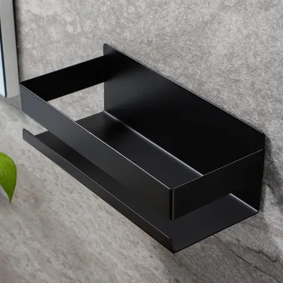 Produktbild von Duschregal selbstklebend Schwarz SUS 304 Edelstahl 23x8x10 cm