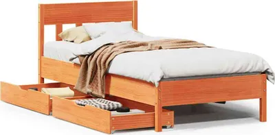Obrázek produktu pro vidaXL Postel z masivu bez matrace vosk hnědá 90x190 cm borovice