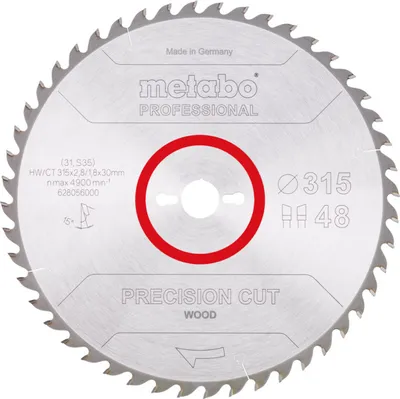 Image de Metabo Lame de scie circulaire HW/CT 315x2,8x30mm 48 WZ