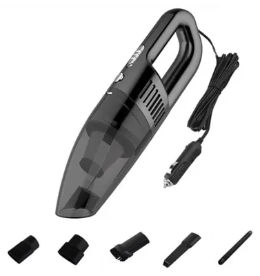 Produktbild von XO Zigarettenanznder-Autostaubsauger Staubsauger 5 Spitzen 12 Volt 120 Watt Eleganter und leichter Handstaubsauger mit HEPA-Filter