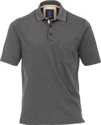 Produktbild von REDMOND Casual Herren Polo-Shirt Kurzarm Regular-Fit Jersey Anthrazit XL