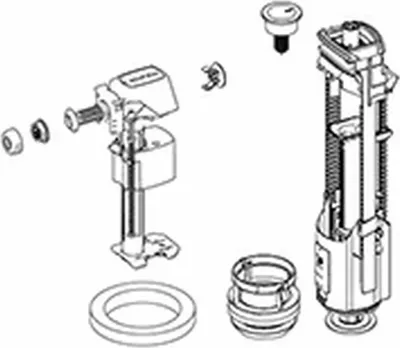 Produktbild von Laufen Innengarnitur 89405.8 Anschl. seitl.,TWICO II 2-Mengenspülung, 1 Stk.