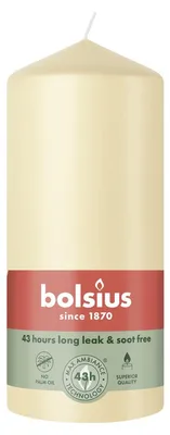 Zdjęcie produktu dla Świeca filarowa Bolsius beżowa 13 cm Ø 6,8 cm