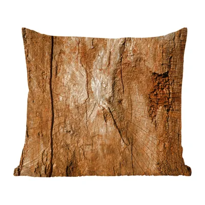 Produktbild von MuchoWow® Zierkissen Sofakissen Wohnzimmer Dekokissen 60x60 cm Baumstamm - Holz - Textur - Sitzfläche - Foto Polster