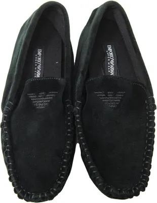 Produktbild von Herrenhausschuhe EMPORIO ARMANI Mokassinhausschuhe mit rutschfester Sohle Artikel 111400 3A577 HAUSSCHUHE, EU 40 - UK 6.5 - CN 25, Poliestere 100%